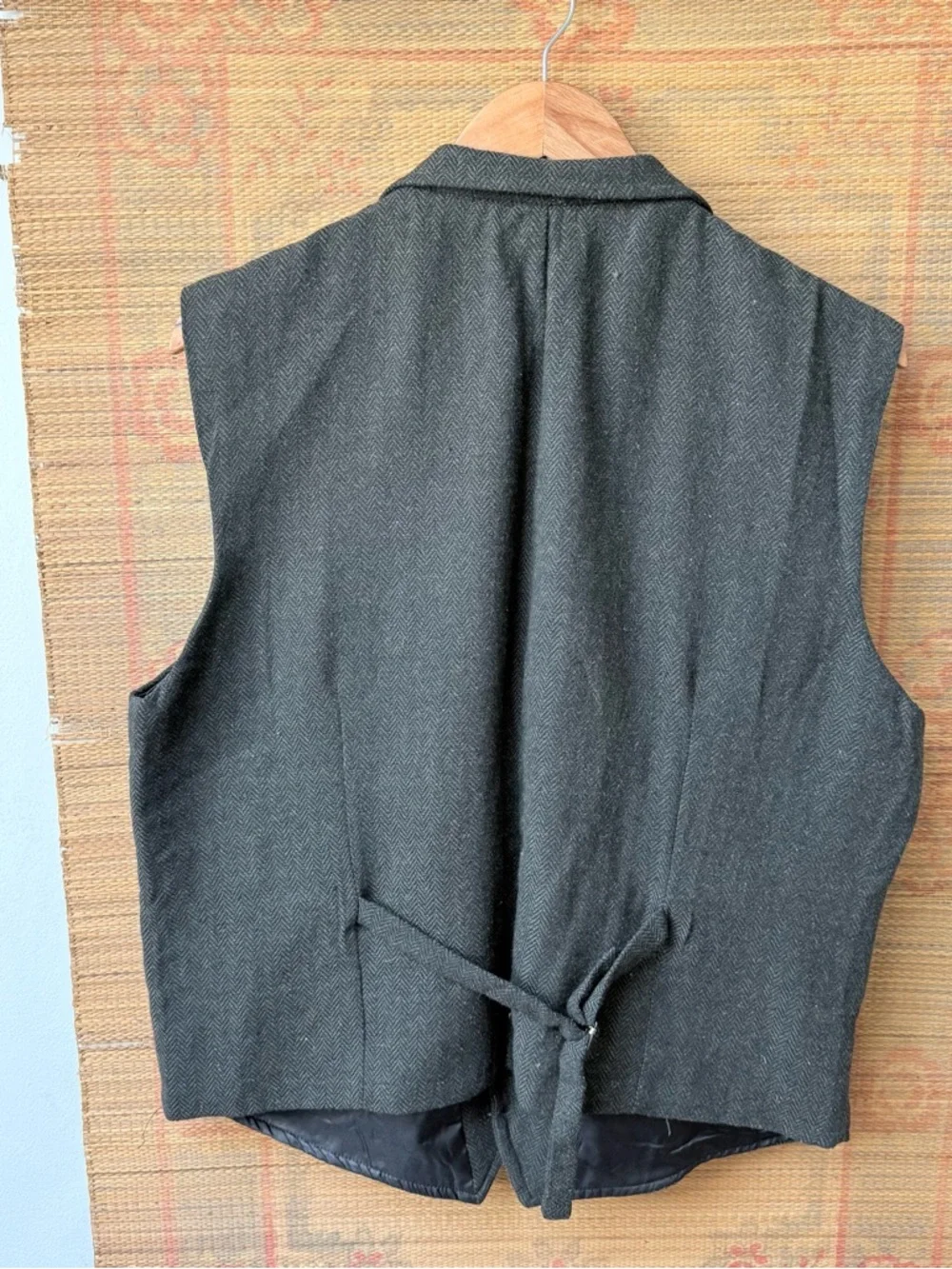 Mens Herringbone Wool Waistcoat Vest 40-42